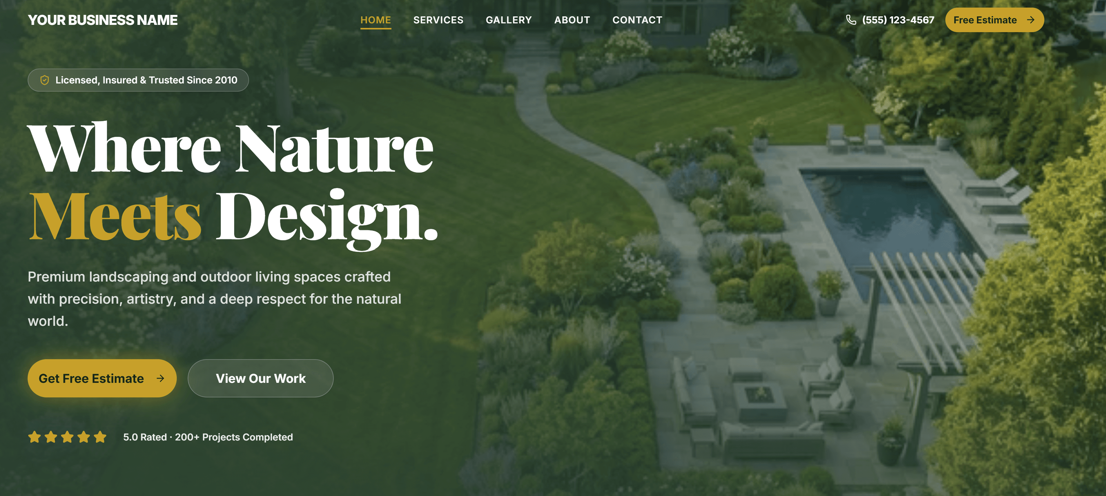 Landscaping Co. demo screenshot